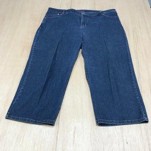 kellwood women capri jeans crop size 18w blue
